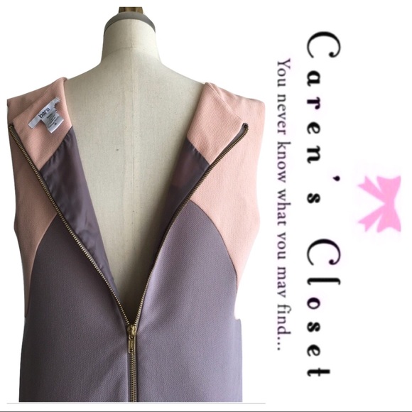 Bar lll Peach & Gray Sleeveless Shift Dress - Picture 5 of 5